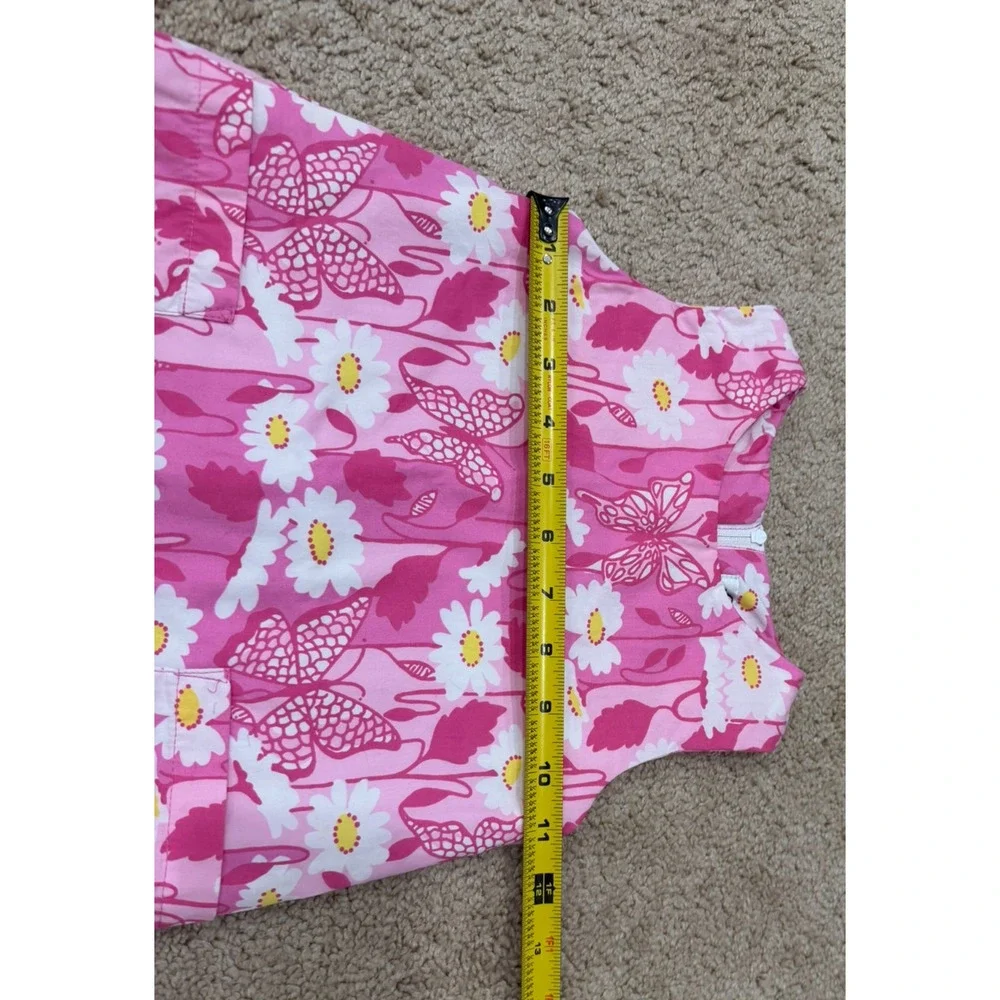 Lilly Pulitzer White Label Girls Sz 3T Shift Dress Pockets Daisy Butterfly Pink